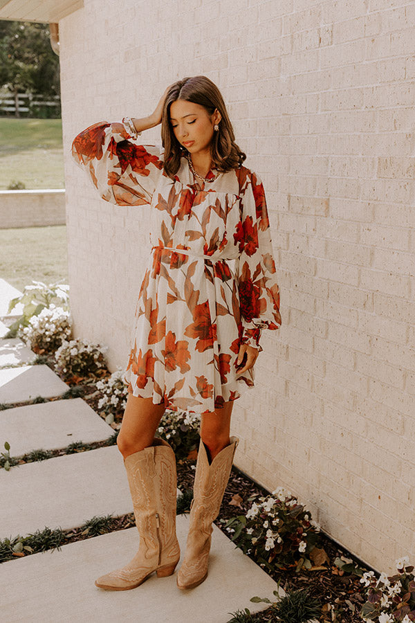 Beautiful Blooms Chiffon Mini Dress Image - 1