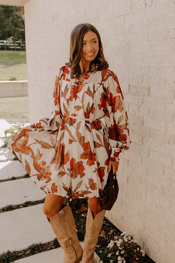 Beautiful Blooms Chiffon Mini Dress Image - 2