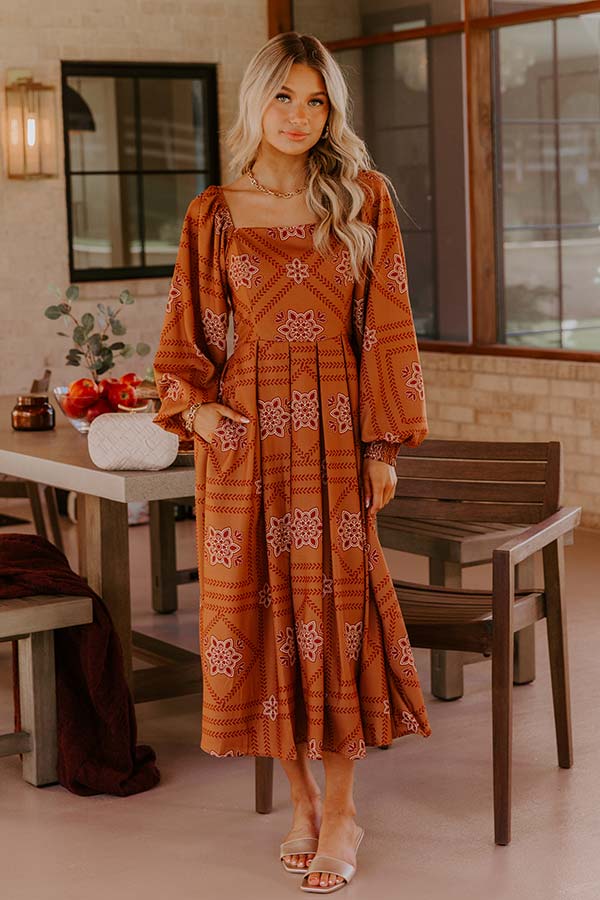 Chateau Evenings Floral Midi Dress Image - 1