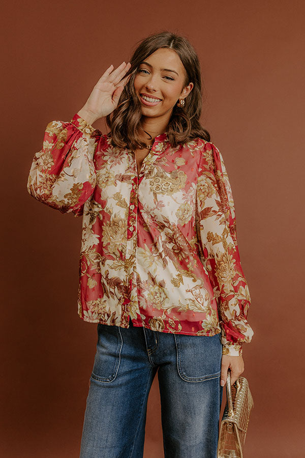 Fields of Grace Floral Top Image - 4