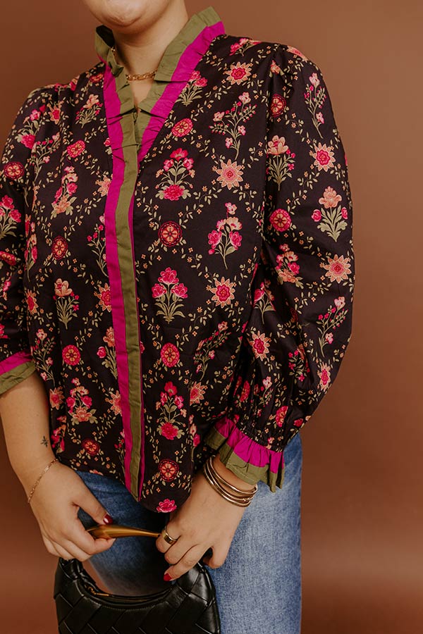 Park Avenue Poise Floral Top Curves Image - 4