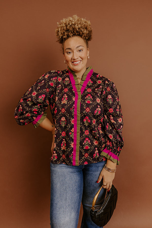 Park Avenue Poise Floral Top Curves Image - 3