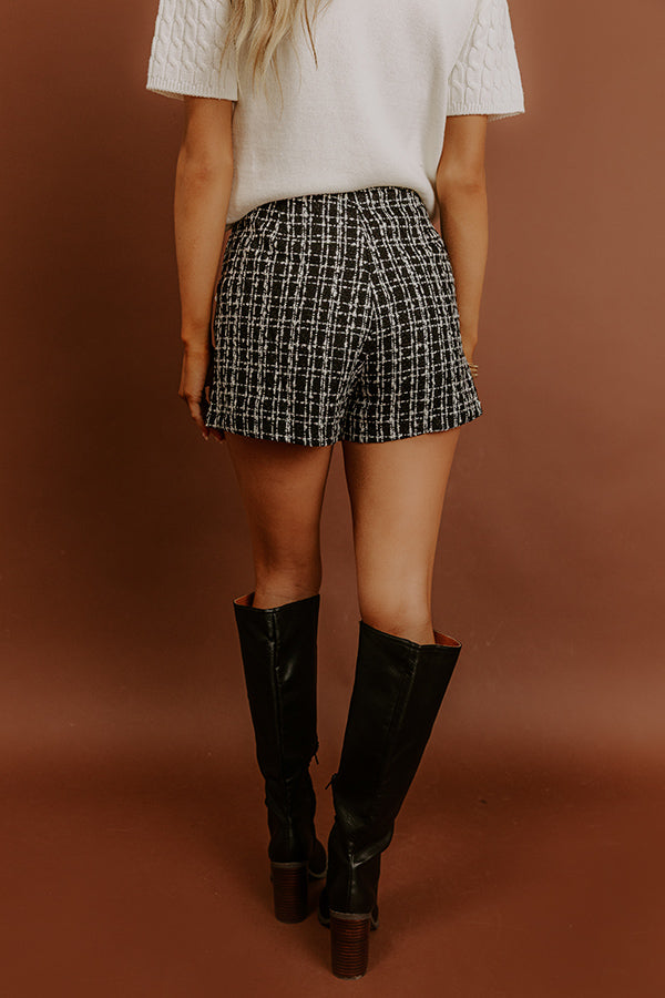 Uptown Charm High Waist Tweed Skort Image - 4