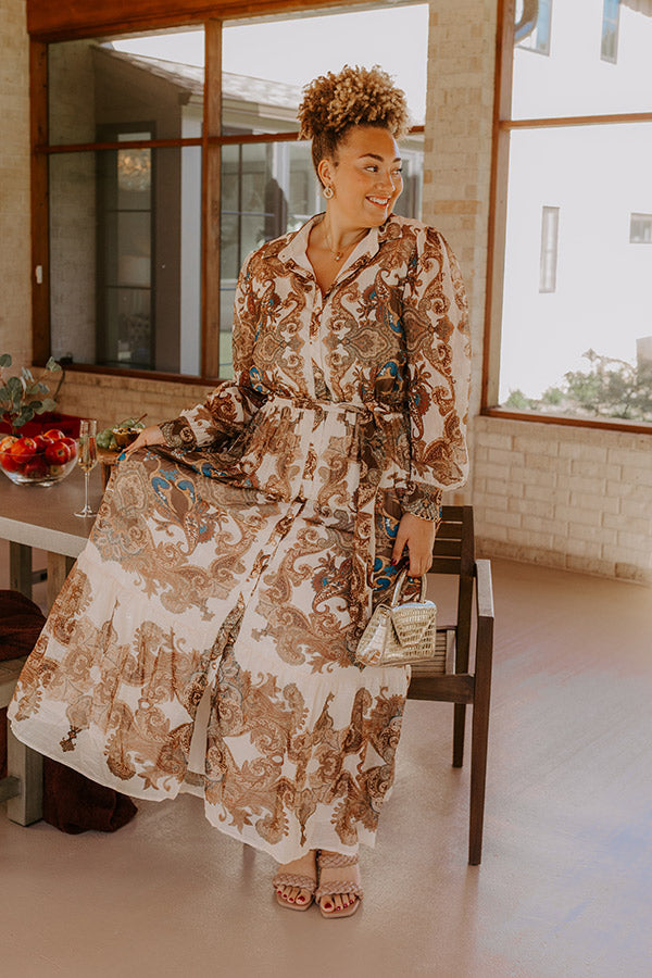 Timeless Estate Paisley Maxi Dress Curves Image - 5