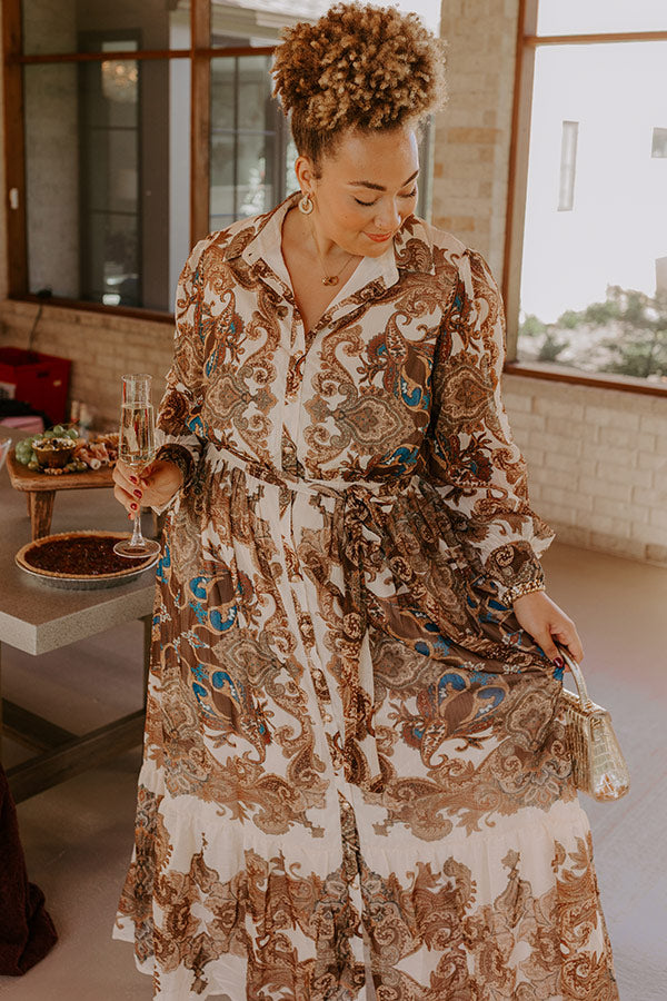 Timeless Estate Paisley Maxi Dress Curves Image - 2