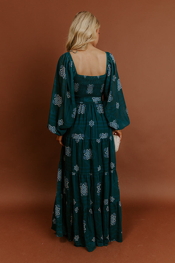 Countryside Affair Floral Smocked Maxi Dress Image - 5