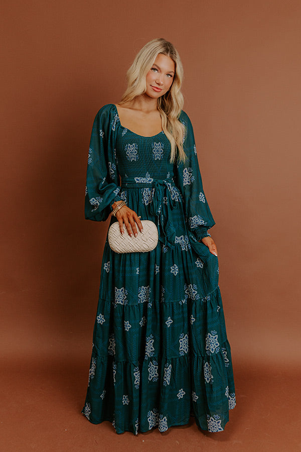 Countryside Affair Floral Smocked Maxi Dress Image - 1