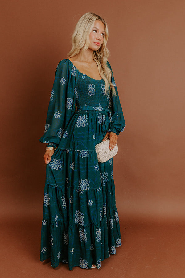 Countryside Affair Floral Smocked Maxi Dress Image - 2