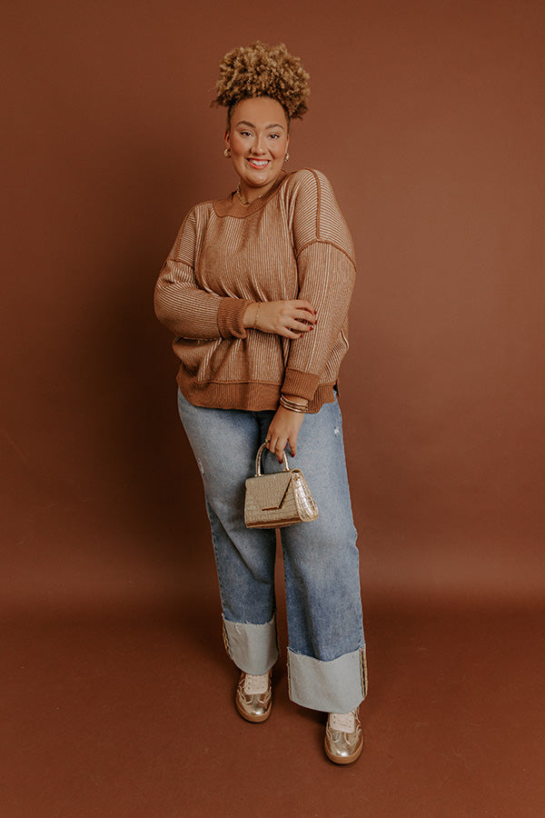 Pumpkin Spice Cutie Knit Sweater Curves Image - 2