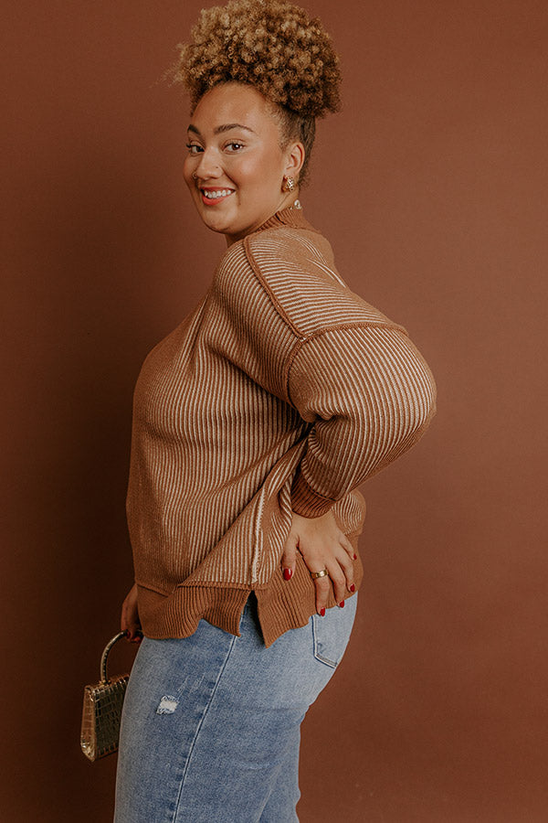 Pumpkin Spice Cutie Knit Sweater Curves Image - 3