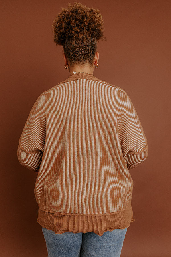 Pumpkin Spice Cutie Knit Sweater Curves Image - 5
