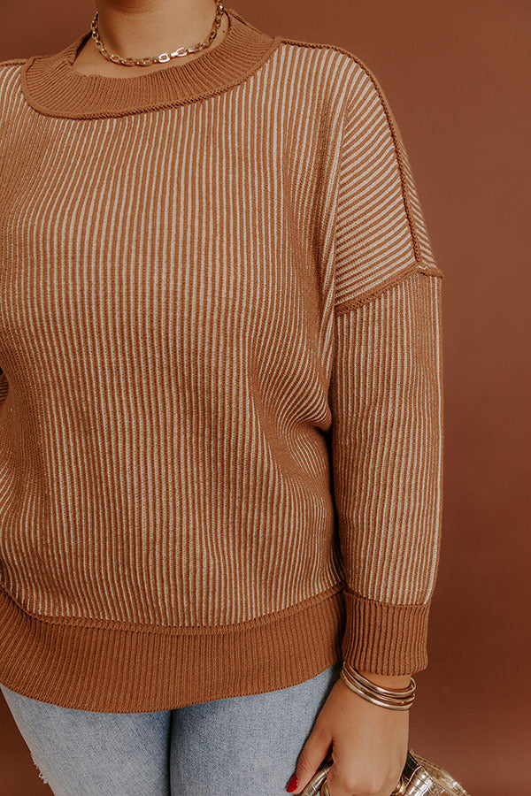 Pumpkin Spice Cutie Knit Sweater Curves Image - 4