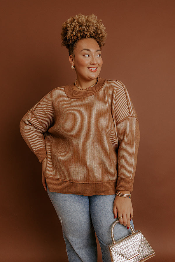 Pumpkin Spice Cutie Knit Sweater Curves Image - 1