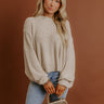 Modern Muse Oversized Knit Sweater in Oatmeal Image - 1