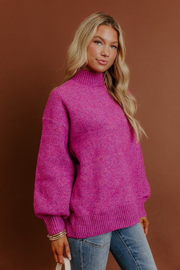 Cozy Feels Knit Sweater in Orchid Image - 5