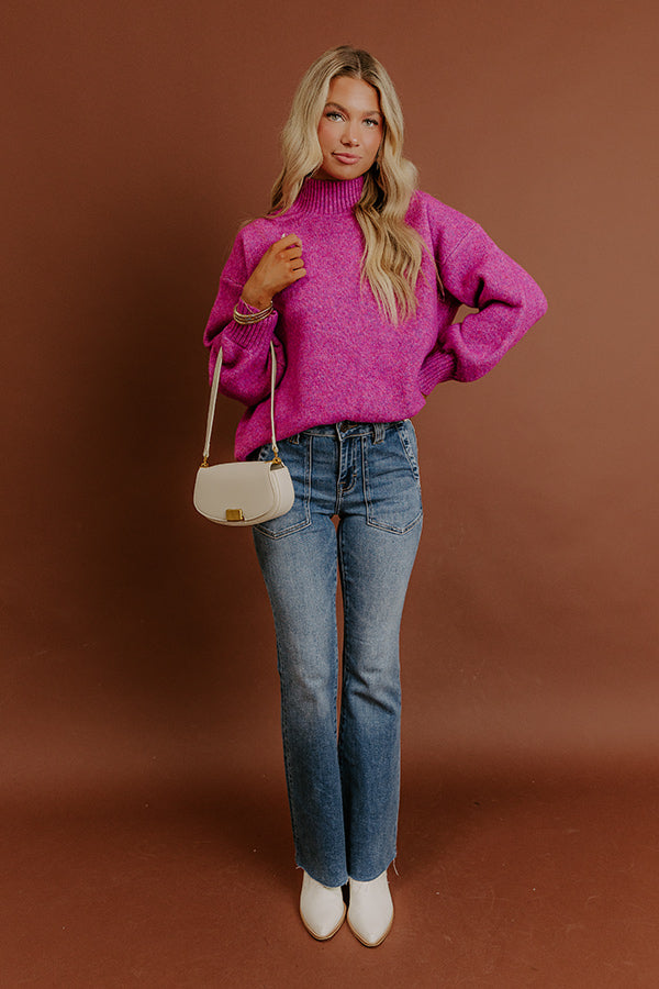 Cozy Feels Knit Sweater in Orchid Image - 4