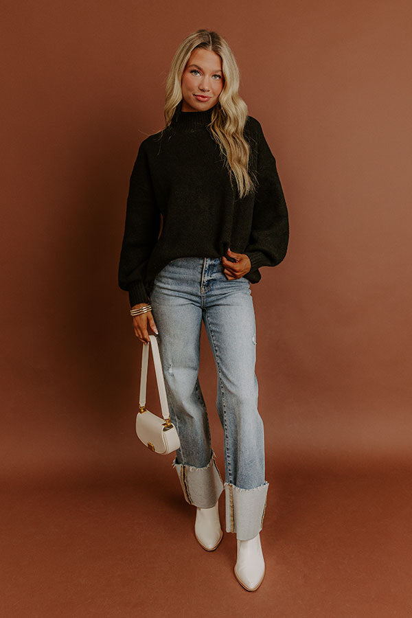 Cozy Feels Knit Sweater in Black Image - 2