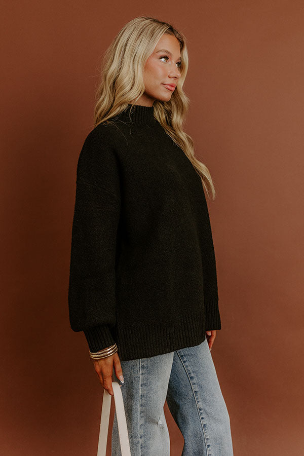 Cozy Feels Knit Sweater in Black Image - 4