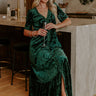 Heartfelt Elegance Floral Velvet Maxi Dress Image - 1