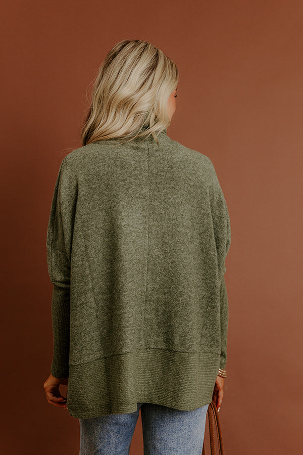 Fireside Cuddles Sweater in Olive Image - 3