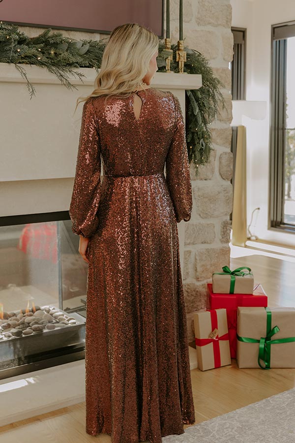 Oh So Alluring Sequin Maxi Dress Image - 5