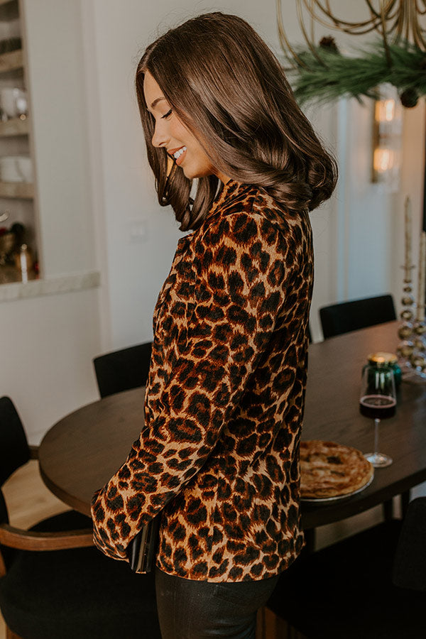 Velvet Kiss Leopard Blazer Image - 3