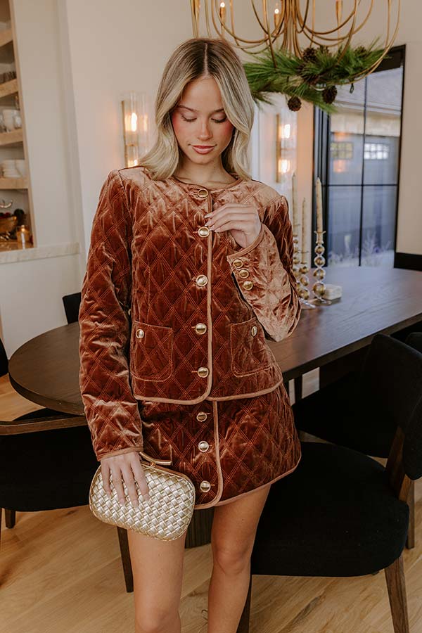 Upper East Chic Quilted Velvet Jacket Image - 4