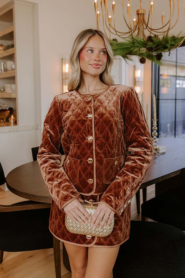 Upper East Chic Quilted Velvet Jacket Image - 1