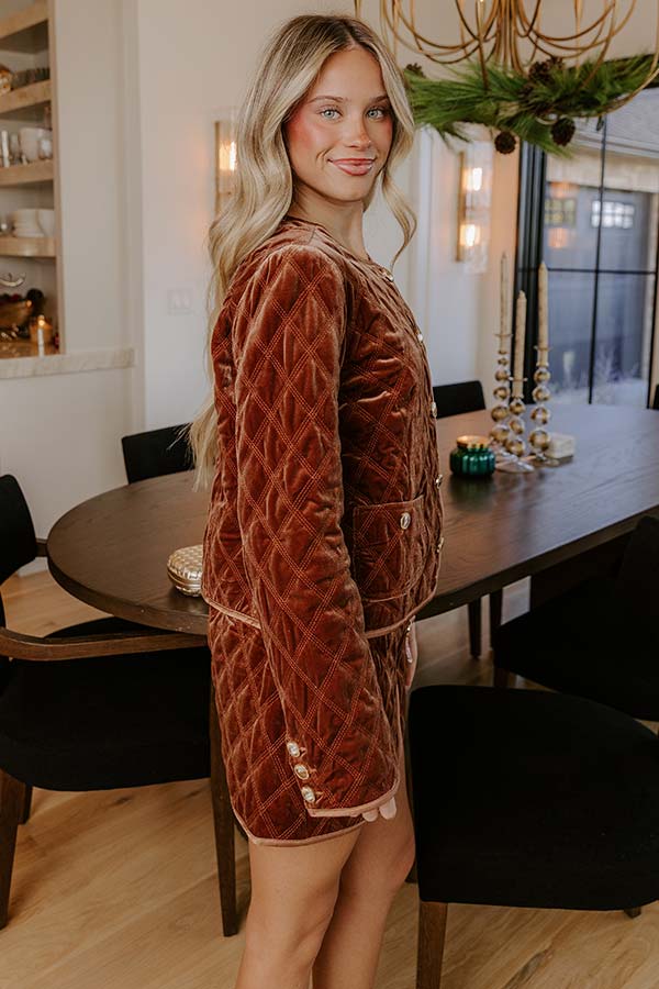 Upper East Chic Quilted Velvet Jacket Image - 5
