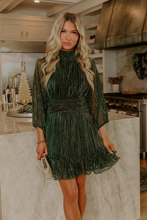 Kiss of Sparkle Metallic Mini Dress Image - 3