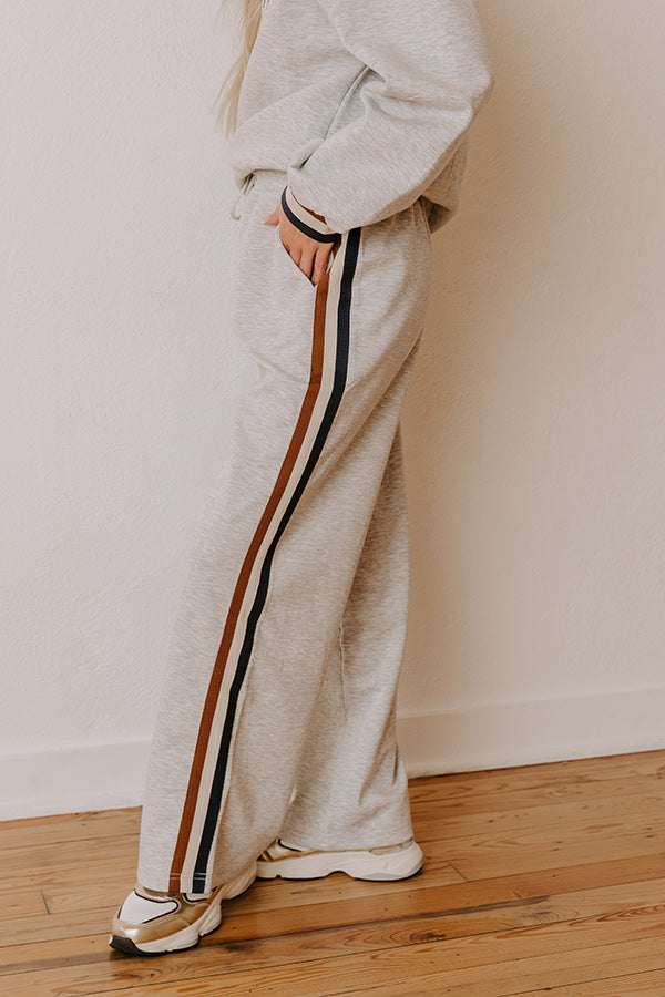 Central Park Chic High Waist Wide Leg Pants in Grey Image - 1