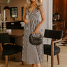 Forever in Style Stripe Satin Midi Dress Image - 1