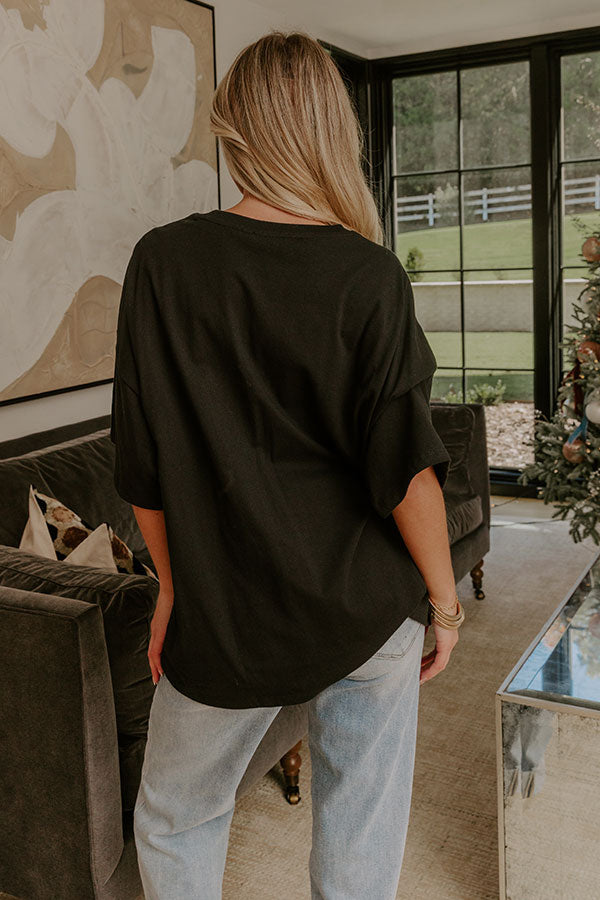 Ever So Effortless Oversized Tee in Black Image - 5