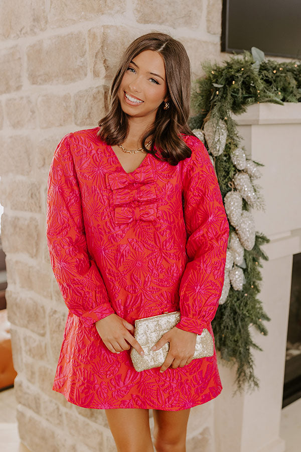 The Fashion District Floral Jacquard Mini Dress Image - 1