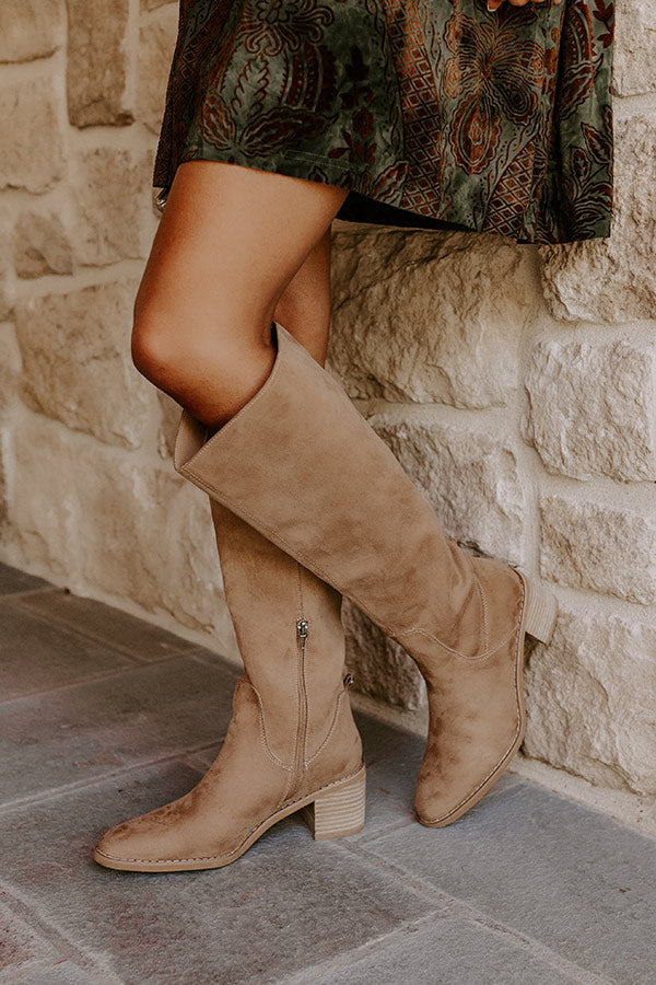 The Juno Faux Suede Knee High Boot Image - 1