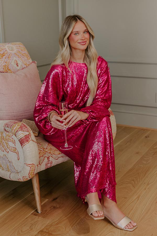 Bubbly Muse Sequin Midi Dress Image - 2