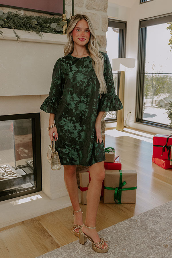 Timeless Classic Floral Jacquard Mini Dress Image - 1