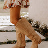 The Tess Faux Suede Cowboy Boot in Iced Latte Image - 1