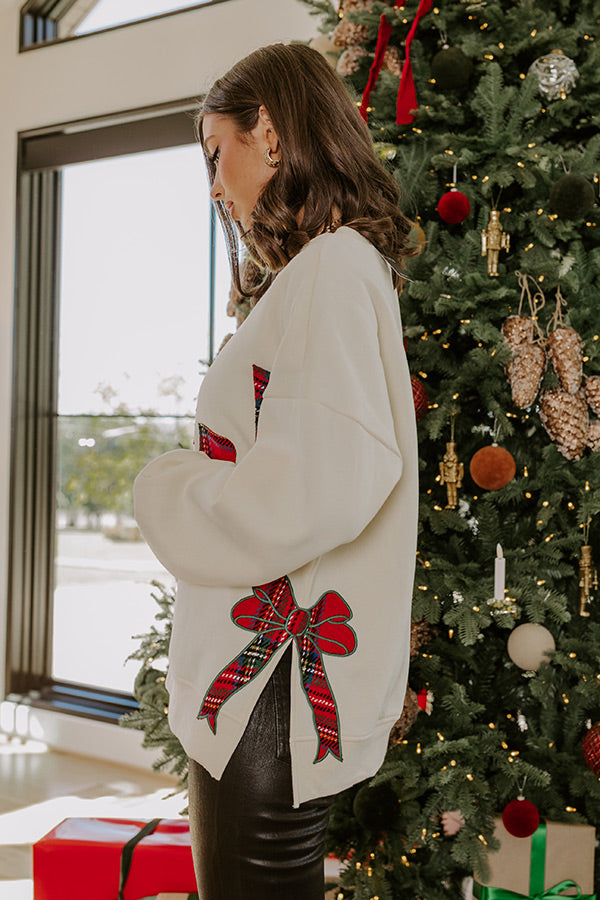 Merry Plaid Fleece Sweatshirt Image - 4