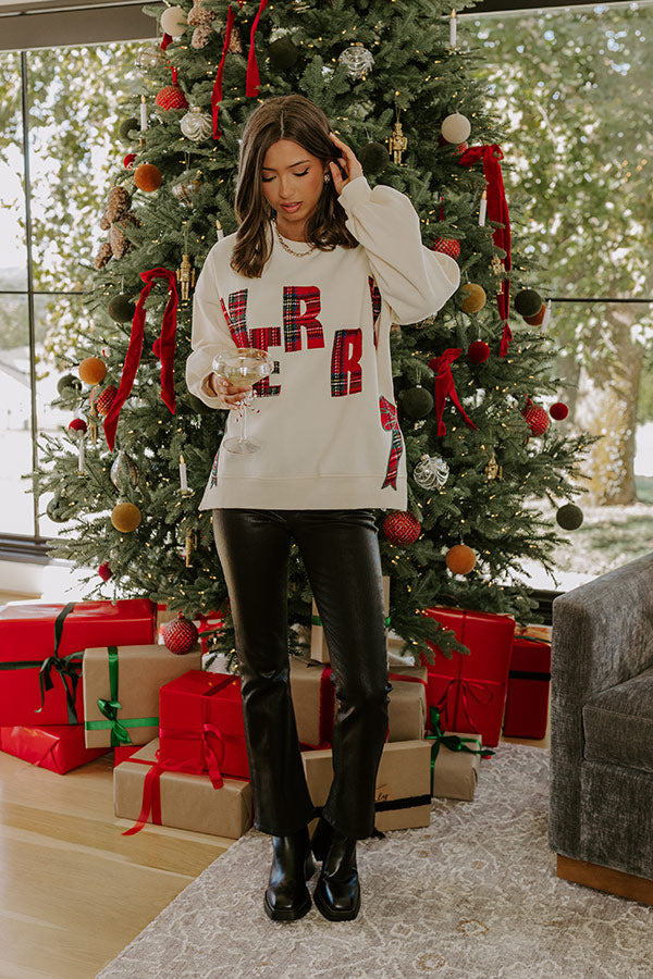 Merry Plaid Fleece Sweatshirt Image - 3