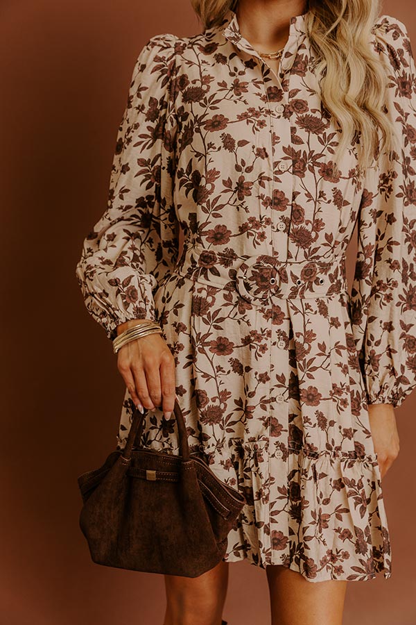 Cue The Blooms Floral Mini Dress Image - 4