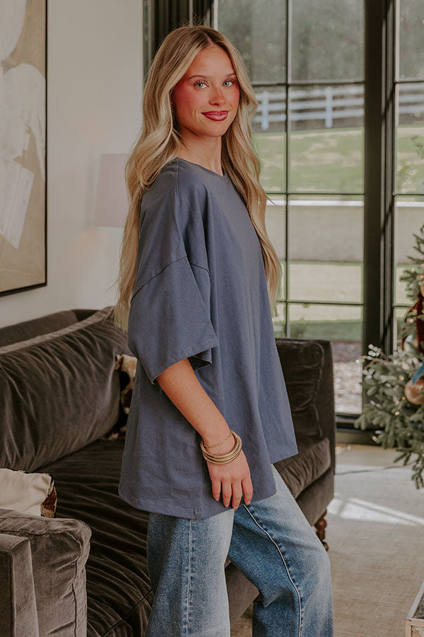 Ever So Effortless Oversized Tee in Riverside Image - 4