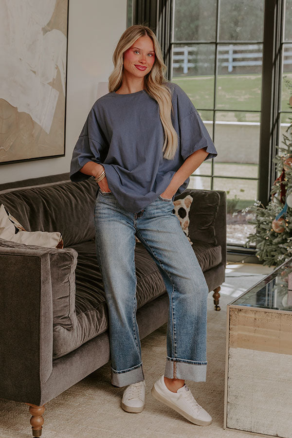 Ever So Effortless Oversized Tee in Riverside Image - 2