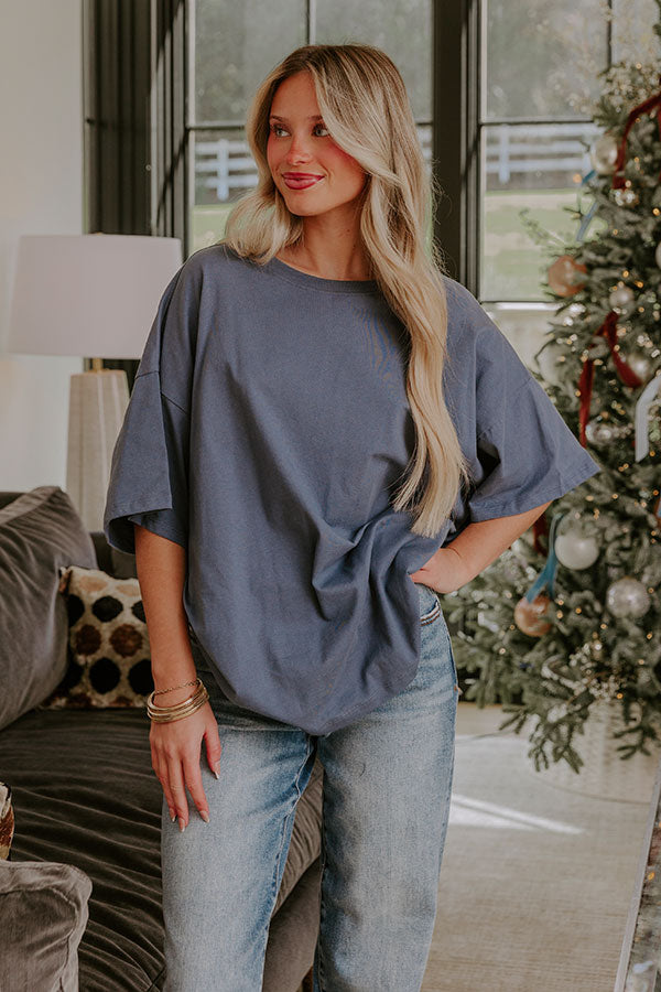 Ever So Effortless Oversized Tee in Riverside Image - 3