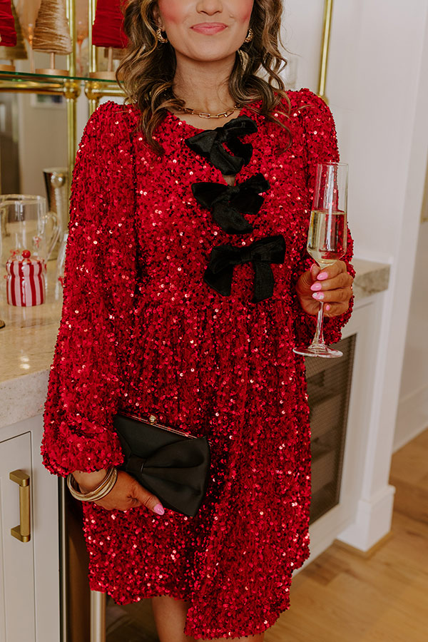 Bows And Sparkles Sequin Mini Dress Image - 3