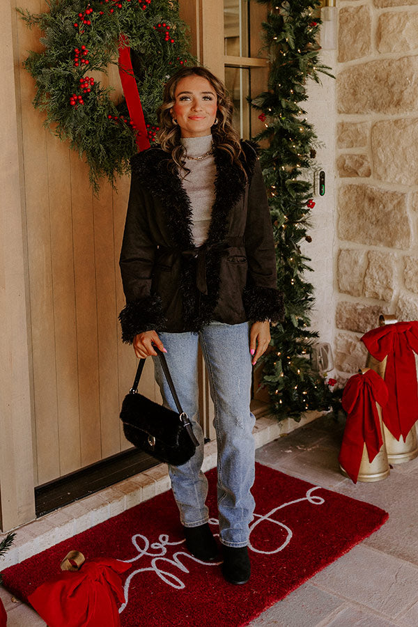 London Views Faux Suede Jacket Image - 2