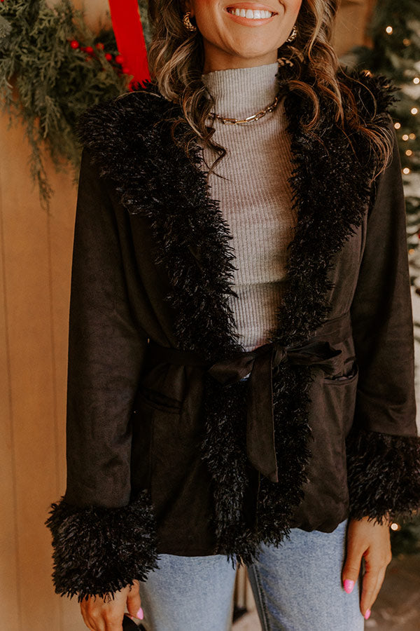 London Views Faux Suede Jacket Image - 4