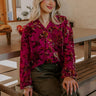 The Velvet Secret Floral Button Up Top Image - 1