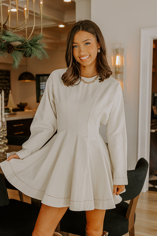 Park Avenue Stroll Denim Mini Dress Image - 3