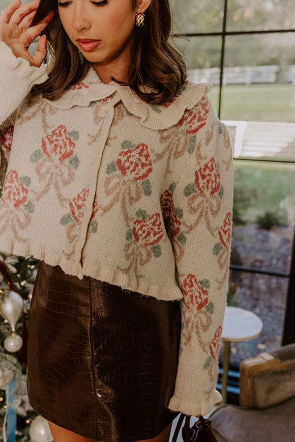 Uptown Edit Floral Knit Cardigan Image - 3